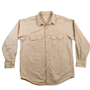 Eastern Mountain Sports Shirt Mens Large Tan Button Up Two Pocket Outdoor Hiking - Picture 1 of 10