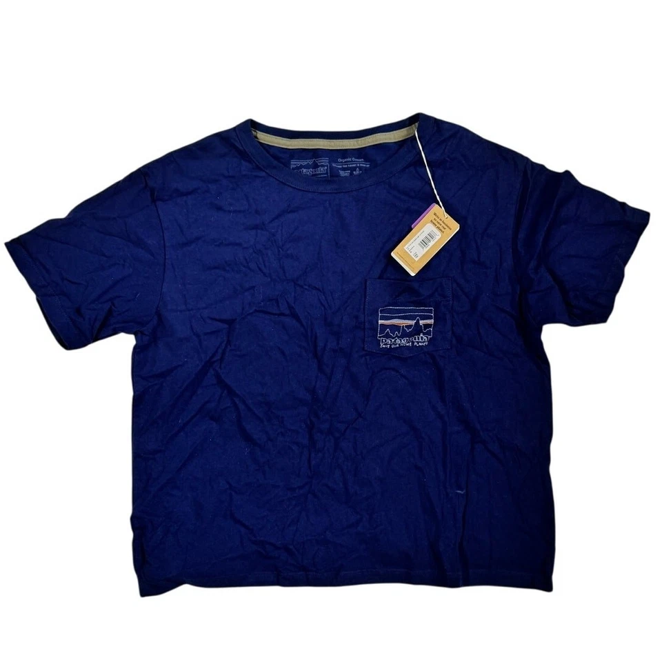 Patagonia Womens '73 Skyline Organic Easy Cut Boxy Fit Pocket T-Shirt 37532 Sz L