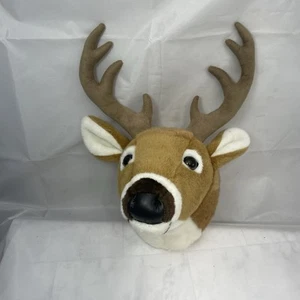 Animal House Nursery Decor White Tail Deer Trophy Wall Mount Plush Toy Decor - Picture 1 of 9