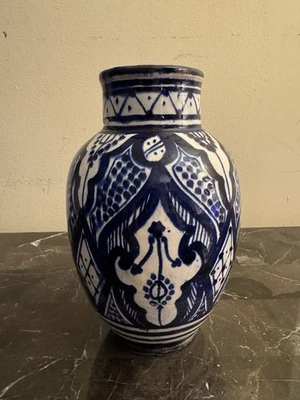 Jarrón antiguo de cerámica persa iznik Foto 1 de 4