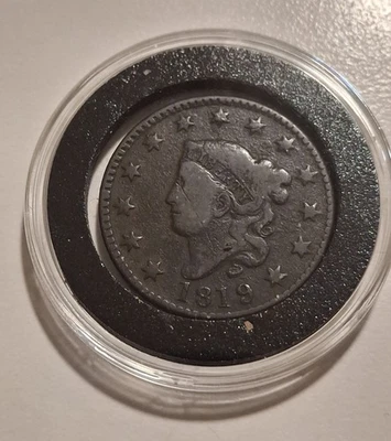 1819 Coronet Head Large Cent 1c Philadelphia Mint - Image 1 of 2