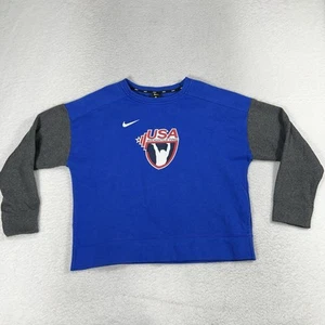 Nike Pullover Herren Large Blau USA Gewichtheben Weit Pulli Hoodie Sweatshirt - Bild 1 von 7