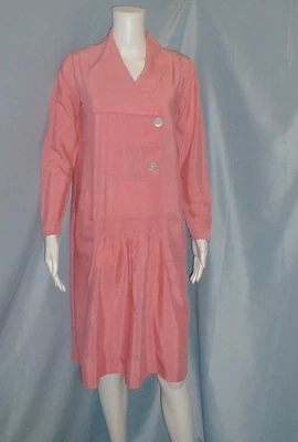 Pretty Antique Vintage Dress 1920 Flapper Pink Silk Dress - Image 1 of 4