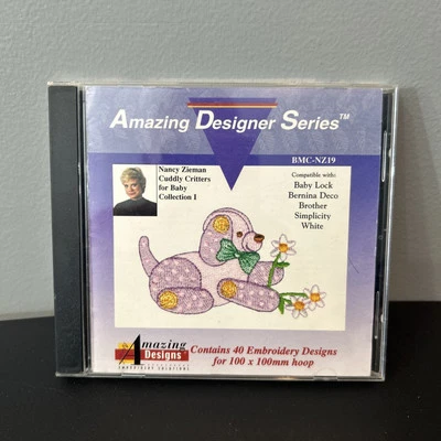 Amazing Designer Series Embroidery Card Nancy Zieman Collection Cuddly Critters - Image 1 of 4
