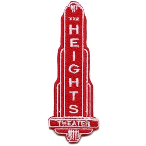Houston Heights Theater Sign Iron On Embroidered Patch - Picture 1 of 2