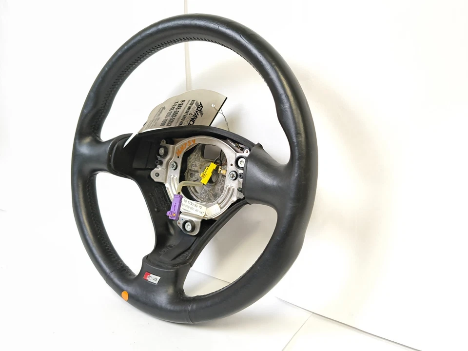 2004-2005 Audi S4 3 Spoke Leather Steering Wheel Black 8E0419091AT OEM - Image 1 of 4