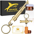 2-in-1 Shark Bottle Opener Novelty Keychain Corkscrew Wine Beer Opener Tools