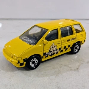 VTG Matchbox 1998 Nissan Prairie Minivan MB226 Around Town City Wide Taxi yellow - Picture 1 of 11