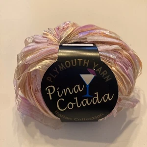 Plymouth PINA COLADA Silky Ladder Yarn #3527 Pink Peach 50 Grams - Picture 1 of 3
