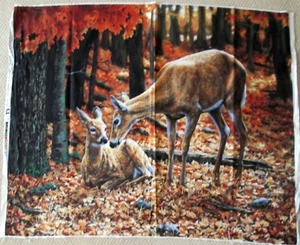 1 Sweet "Autumn Gathering" Cotton Fabric Quilting/Wallhanging Crafting Panel - Picture 1 of 1