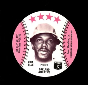 MSA Towne Club Discs 1976 Vida Blue Oakland A's como nuevo - Imagen 1 de 2