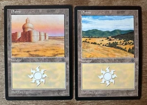 MTG Plains Portal Second Age Regular Lands set of 2 styles - Picture 1 of 2