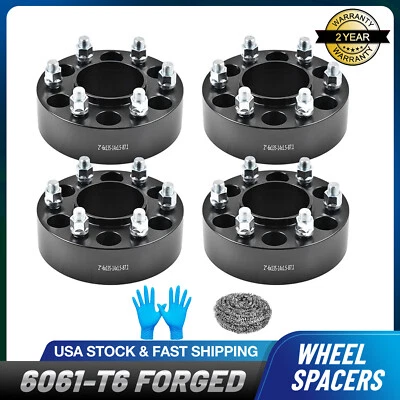 4 piezas espaciadores de rueda centrados en el cubo 2" 6x135 14x1,5 para Ford F150 F-150 2015-2024 Foto 1 de 4