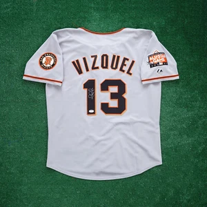Omar Vizquel signed 2007 San Francisco Giants Road All Star Patch Jersey PSA/DNA - Picture 1 of 6