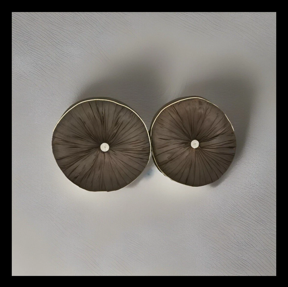 Luxury Jeff Banks Art Deco Round Cushion Set – Brown (4 Pieces) - Image 1 of 2