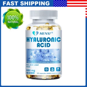 Hyaluronic Acid 60 Capsules 850mg Skin Health Anti-Wrinkle - Picture 1 of 12