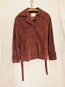 Beged-Or Brown Suede Coat Jacket Made in Israel, Size Medium *VINTAGE RARE* - Picture 1 of 12