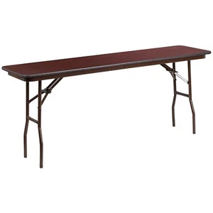 Flash Furniture Floyd Folding Table 72" x 18" Mahogany (YT1872HIGHWAL) - Picture 1 of 4