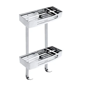 Cesta de jabón doble BYTRO acero inoxidable 115x305x380 mm para baño y WC >> para perforar - Imagen 1 de 7