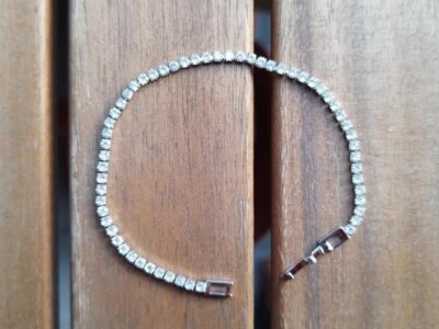 Bracciale Tennis argento unisex zirconi da 2,5mm x 19 cm - Immagine 1 di 4