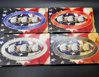 2001 State Quarter Collection Denver, Philly, Platinum & Gold - Image 1 of 4