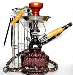 MYA Hookah Set QT 14" With Cage (Purple) - Picture 1 of 2