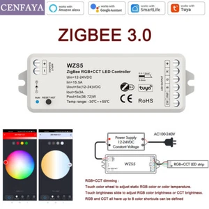 Tuya Zigbee 3.0 Smart LED Stripe Controller Dimmer CCT RGBW RGBCCT for Alexa/APP - Picture 1 of 16
