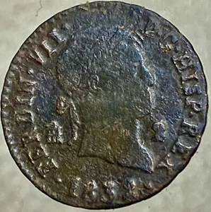 1832 Spanish 2 Maravedis Old Rare Coin King Ferdinand VII Castles Lions Cross - Picture 1 of 11