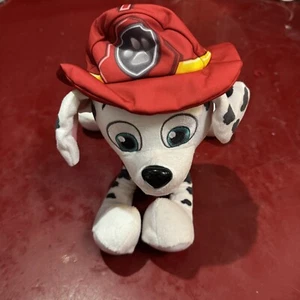 Paw Patrol Marshall Fire Fighter Talking Plush Dalmatian Dog Spinmaster 12" - Imagen 1 de 10