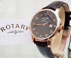 Rotary SWISS MADE LES Originales Mens Watch Brown IDEAL GIFT for Him RRP£290 NEW