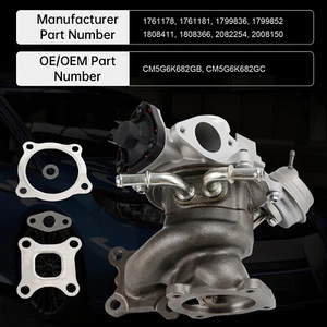 Turbo Turbocharger + Gaskets for Ford Fiesta Focus C-Max Transit 1.0L 1761178 - Picture 1 of 18