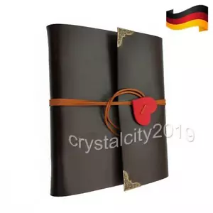 Retro Leder Fotoalbum zum Selbstgestalten Album Scrapbook Fotobuch Geschenk DIY - Bild 1 von 8