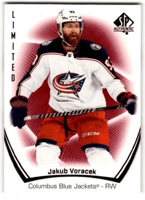 Jakub Voracek 2021-22 SP Authentic Limited Red #30 Columbus Blue Jackets - Image 1 of 2