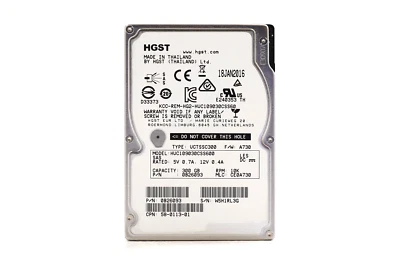 HGST HUC109030CSS600 300GB 2.5" 6Gb/s 64MB 10K RPM SAS Drive P/N: 0B26093 Tested - Image 1 of 3