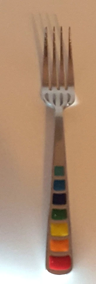 Fiesta MASQUERADE Stainless Homer Laughlin Silverware Flatware Salad Fork 7.25"  - Image 1 of 4