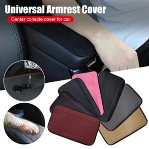 Car Armrest Pad Cover Universal Leather Center Console Box Cushion Mat Protector - Picture 1 of 31