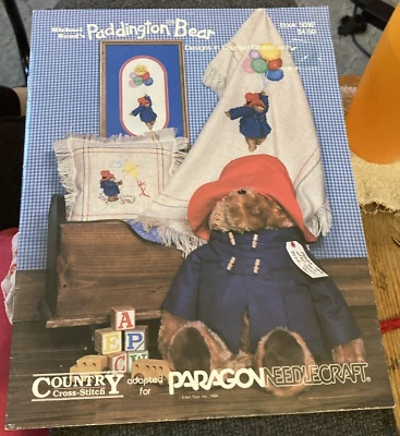 Vtg Rare Paragon Needlecraft PADDINGTON BEAR Designs in Cross-Stitch '84 Bk 5092 - Image 1 of 4