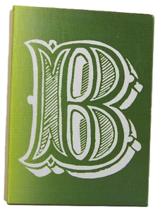 Uppercase Monogram LETTER "B" From Alphabet Soup Wood Mount Rubber Stamp - Picture 1 of 2
