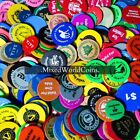 25 Plastic Transit Tokens Transportation Tokens Bus Boat Taxi Cab Airport Casino