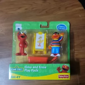 Elmo Ernie Spielset mit großem Vogel Staffelei Wagen Sesamstraße Fisher Price - Bild 1 von 3