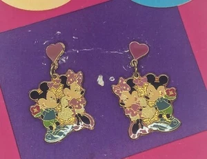 Vtg. Mickey's Stuff for Kids Enamel Mickey & Minnie Post Earrings Disney - Picture 1 of 4