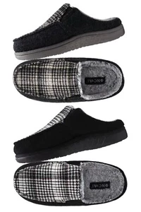 Mens Slippers with Arch Support,Wool and Cotton-Blend High-Density House Slipper - Picture 1 of 29