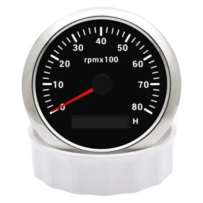 85MM Tachometer Gauge 0-8000RPM LED Rev Counter Meter for Boat Marine Car Truck - Image 1 of 4