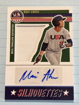 2023 Panini Stars & Stripes Maui Ahuna Silhouettes Relic Auto #d /200 - Image 1 of 2