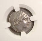 88-84 av. J.-C. Carie, Rhodes Hélios Grec Ancien / Drachme Argent Rose NGC Ch VF