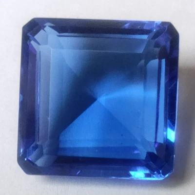 17.00 Ct. AAA+++ Large Blue Topaz Square Cut Loose Gemstone Gift for Women/Her - Image 1 of 4