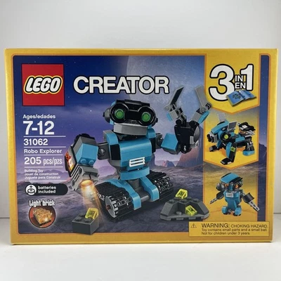 Retired LEGO 31062 Creator 3 in 1 Robo Explorer New Box - Image 1 of 4