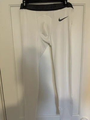 Medias de compresión Nike Pro Dri Fit para hombre extra grandes blancas finas Foto 1 de 4