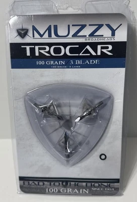 Muzzy Trocar 290 100 Grano Cabeza Ancha 3 Hojas Punta de Caza Tornillo Paquete de 3 ABIERTO Foto 1 de 4