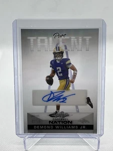 DEMOND WILLIAMS JR 2025 Leaf Football Nation Pure Talent Auto/15 - Imagen 1 de 2